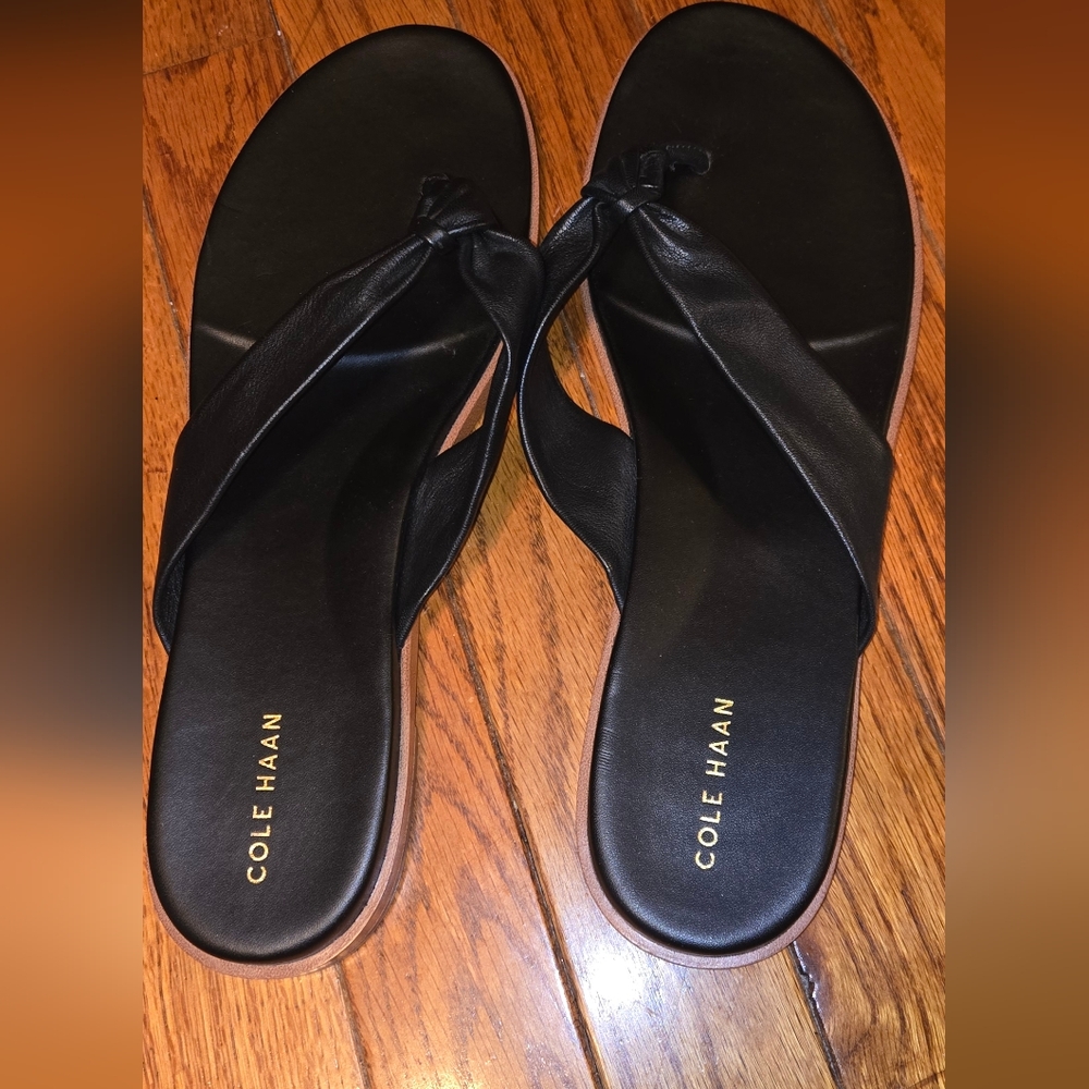 Cole Haan  Black Leather Sandals